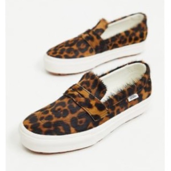 new Vans ☻︎ Calf Hair Slip On Sneaker ☻︎ Leopard - Picture 2 of 15